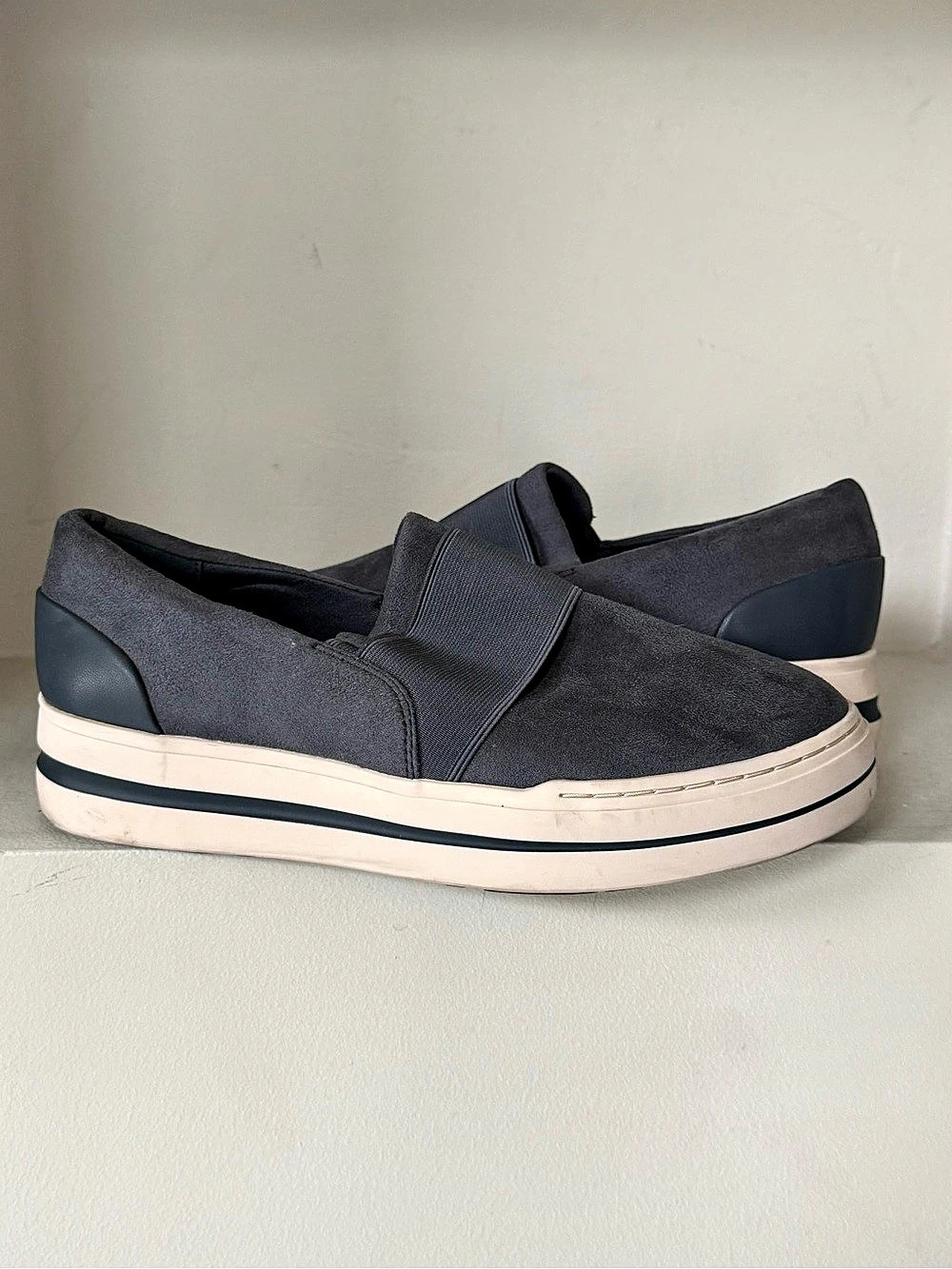 Clarks Solevana Step Sneakers Gray & White US 9 M